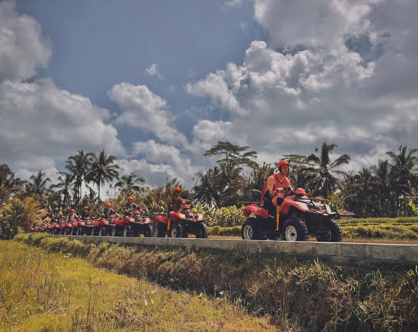 From Ubud: Waterfall, Jungle Swing and ATV Gorilla Cave Tour