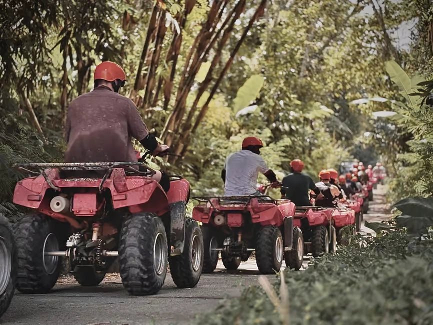 From Ubud: Waterfall, Jungle Swing and ATV Gorilla Cave Tour