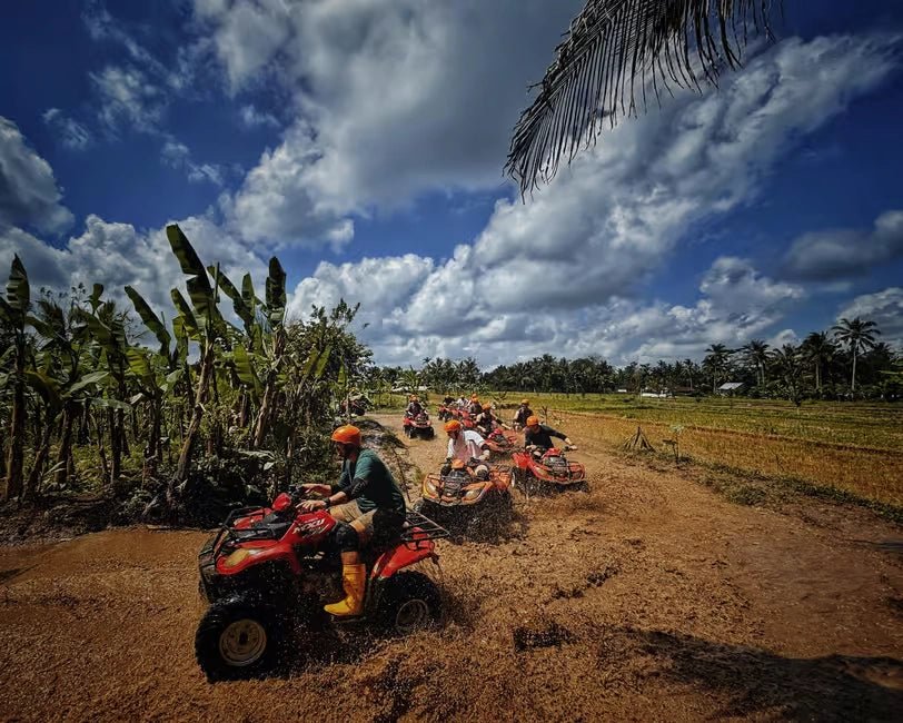 From Ubud: Waterfall, Jungle Swing and ATV Gorilla Cave Tour