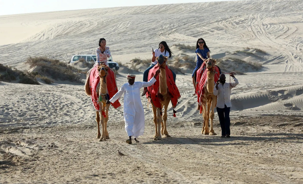 Doha: Gemeinsame Wüstensafari und Tour zum Binnenmeer mit optionalem Kamelritt