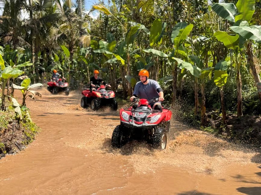 Ubud: ATV Jungle Tour and Zipline Over Tegalalang Rice Terraces