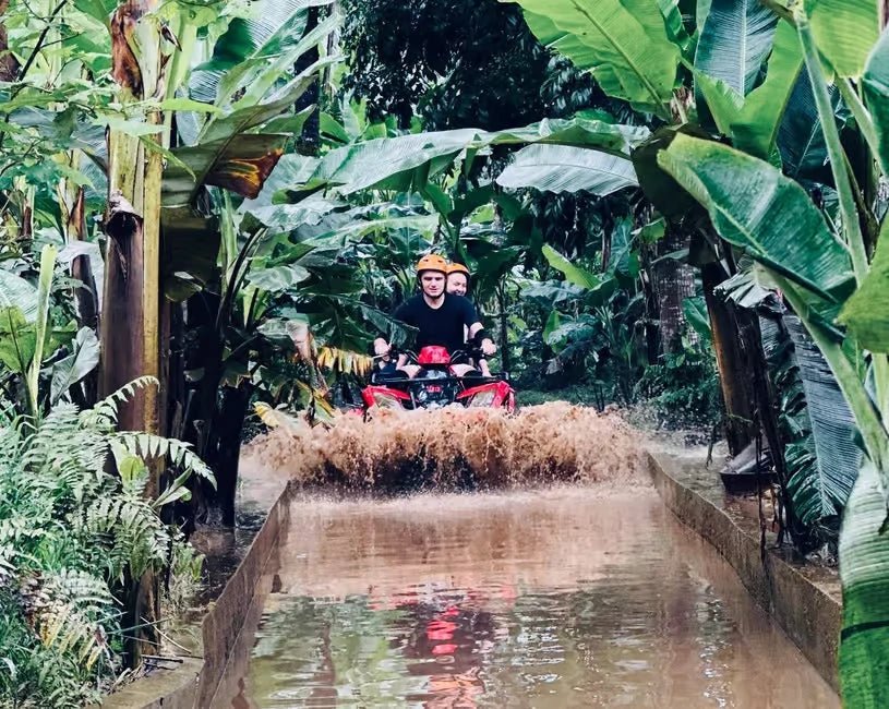 Ubud: Gorilla Cave ATV Adventure with Optional Rafting and Lunch