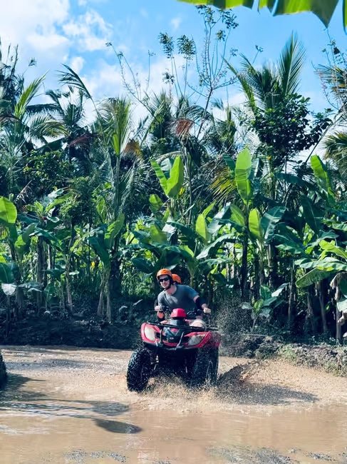 Ubud: Gorilla Cave ATV Adventure with Optional Rafting and Lunch