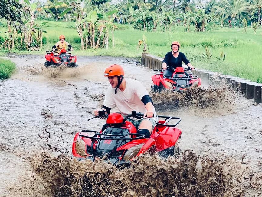 Ubud: Gorilla Cave ATV Adventure with Optional Rafting and Lunch