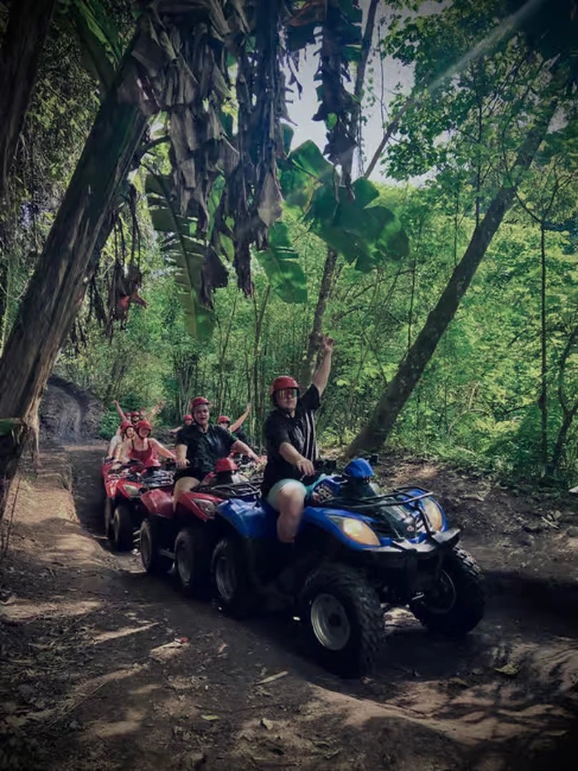 Ubud: Gorilla Face ATV Ride and Batur Natural Hot Spring Tour
