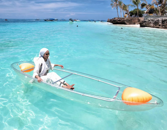 Zanzibar: Transparent Kayak Tour with Drone Photos