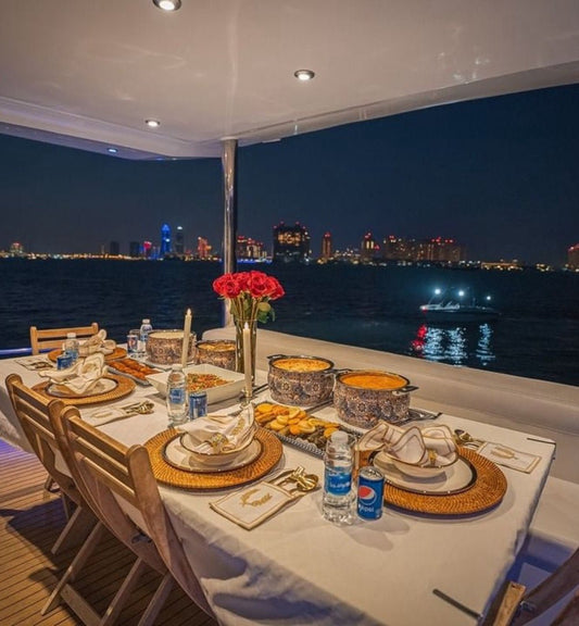 Couples Romantic Dinner on a Luxury Yacht