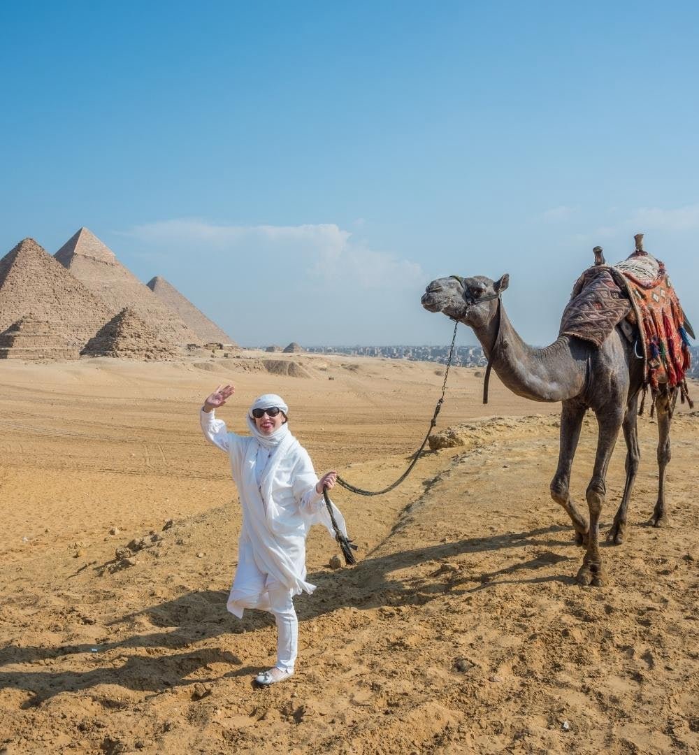 Cairo: excursão de meio dia às pirâmides em passeio de camelo ou carruagem