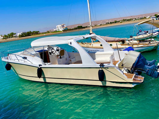 El Gouna: Wynajem prywatnej łodzi motorowej do Bayoud